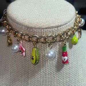 Betsey Johnson Gold Tone Snack Bracelet